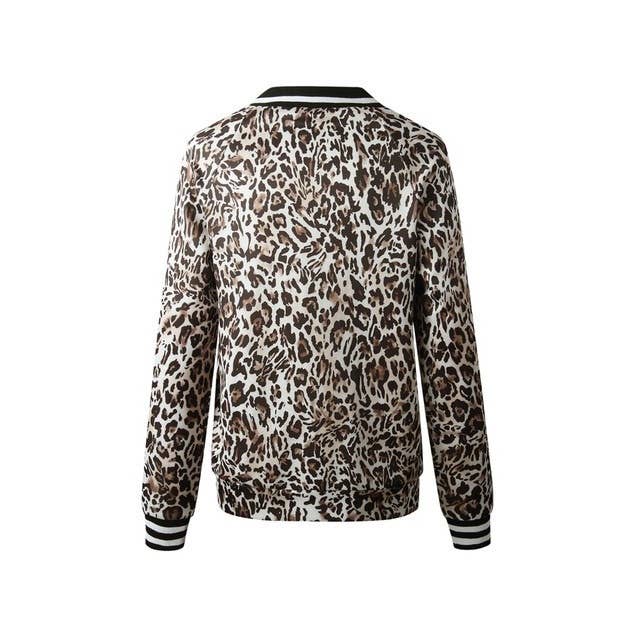 Leopard Print Bomber Jacket